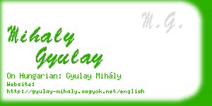 mihaly gyulay business card